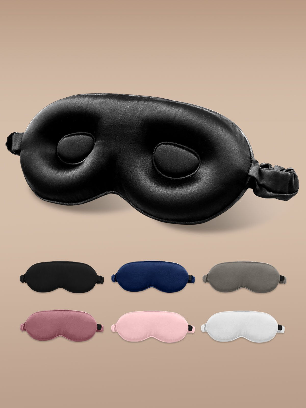 [Black] SilkSilky-AU 22Momme Pure Silk Eye Mask 001