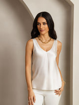 [Light Gray] SilkSilky-AU Sleeveless V Neck Camisole 001