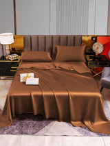 [Coffee] SilkSilky-AU 22Momme Pure Silk Bedding Set 005,