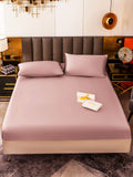 SilkSilky AU 19Momme Pure Silk Bedding Set PaleMauve 002