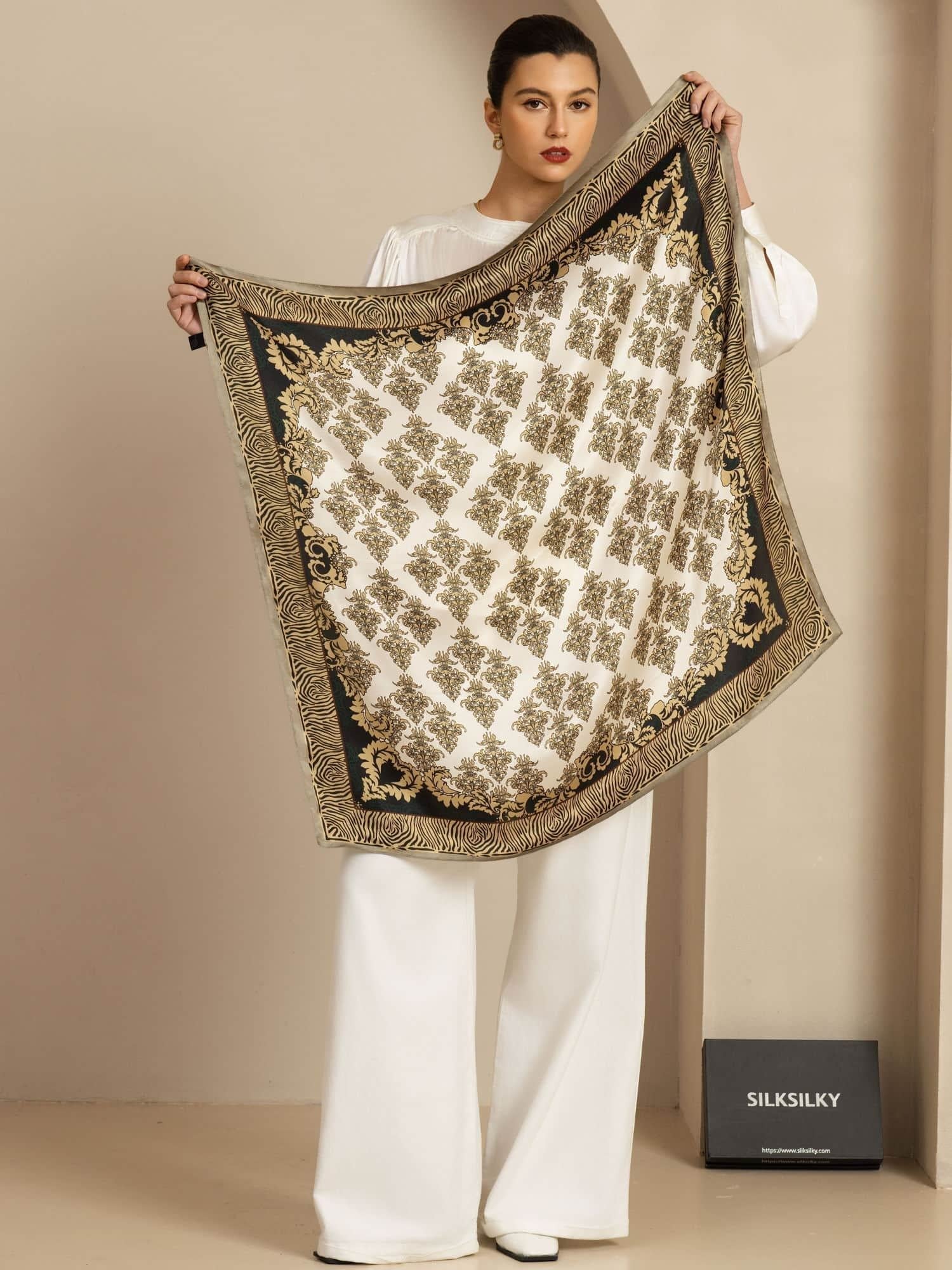 [P109] SilkSilky-AU Pure Silk Scarf 004