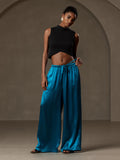 SilkSilky AU Pure Silk Womens Pants Teal 005