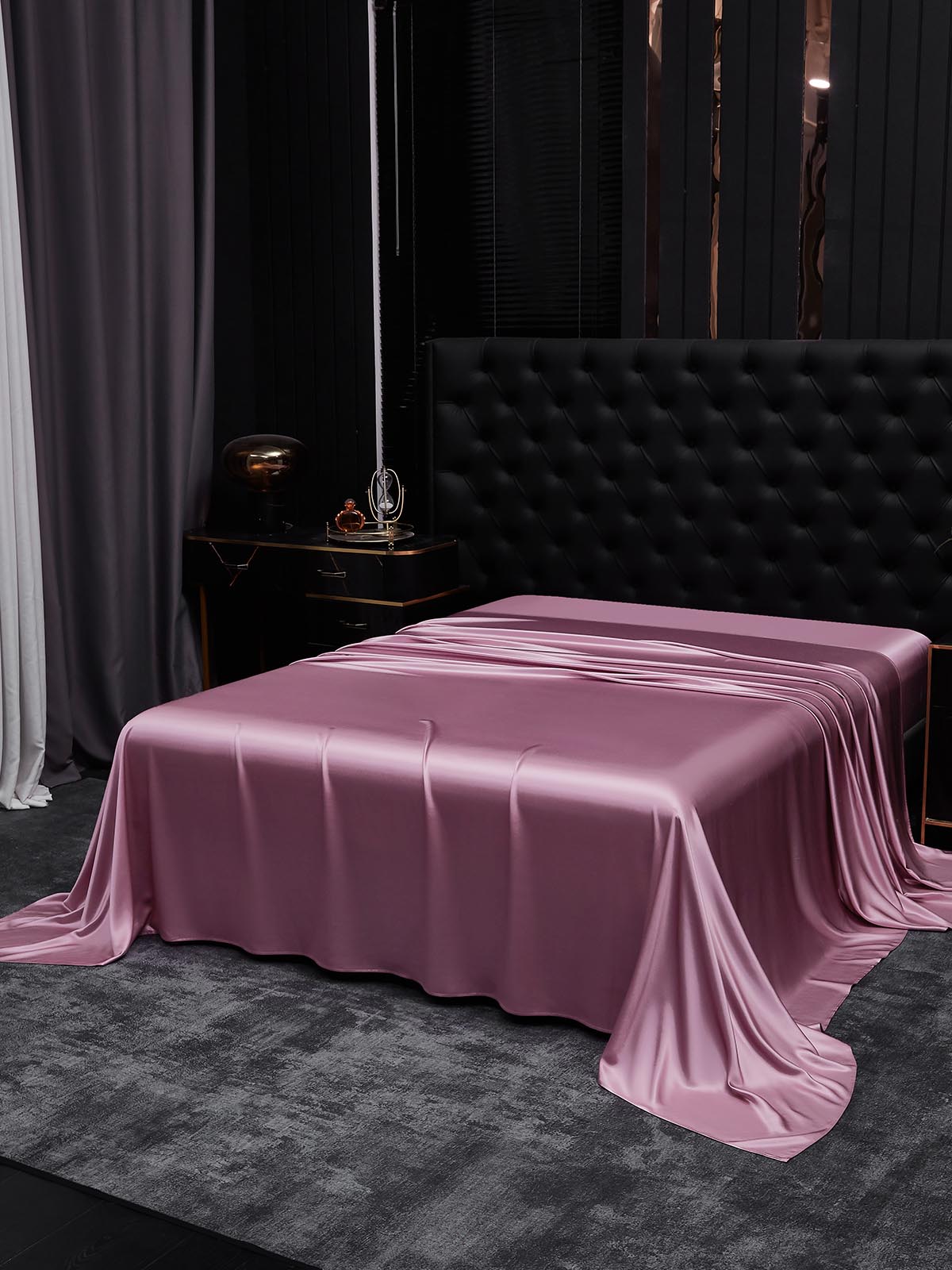 [Mauve Orchid] SilkSilky-AU 19Momme Pure Silk Sheet 001