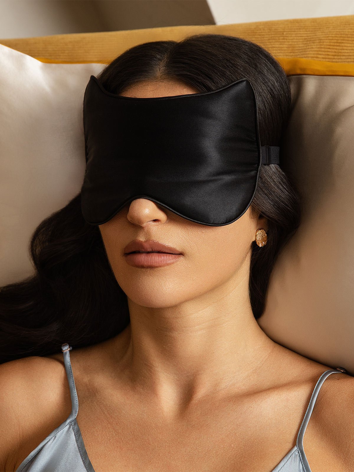 [Black] SilkSilky-AU Pure Silk Eye Mask 005