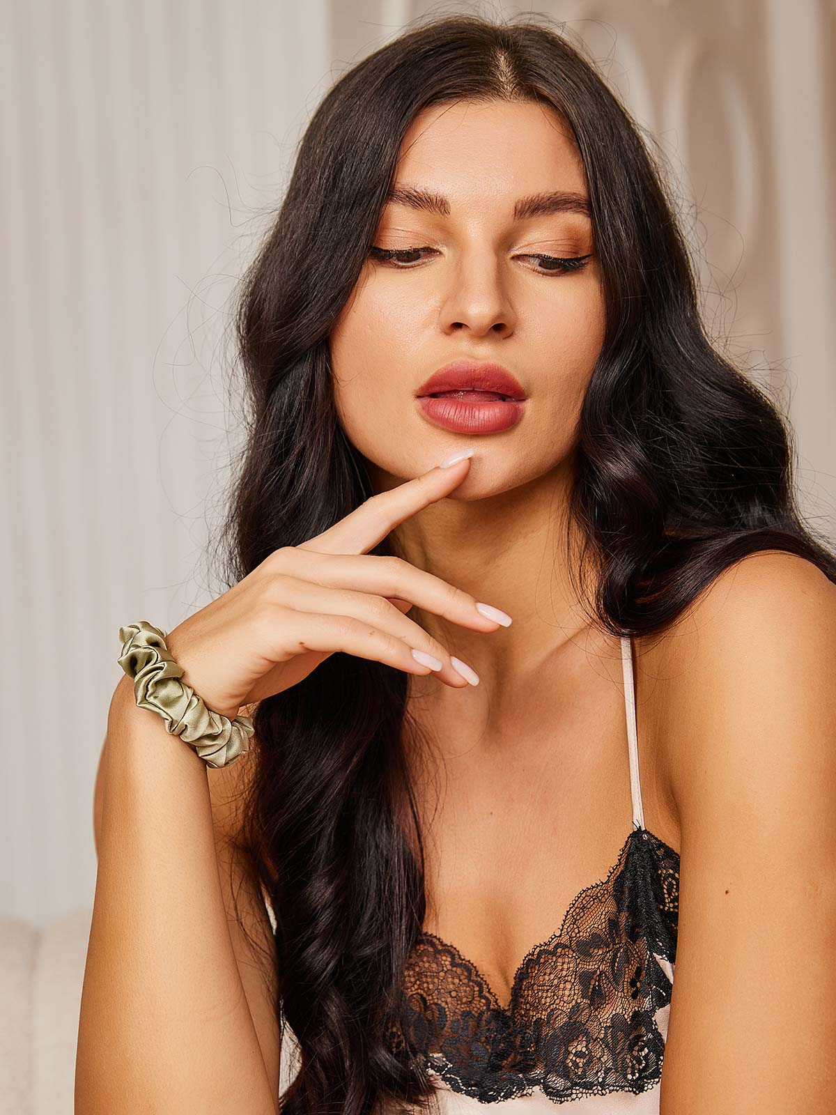 [Mint Green] SilkSilky-AU 19Momme Pure Silk Scrunchie 002