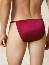 [Wine] SilkSilky-AU Pure Silk Men's Underwear 002