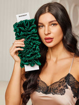 [Dark Green] SilkSilky-AU Scrunchie 001