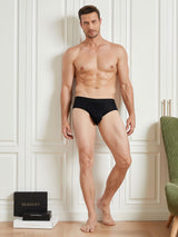 [Black] SilkSilky-AU 100% Silk Jersey Men's Underwear 005