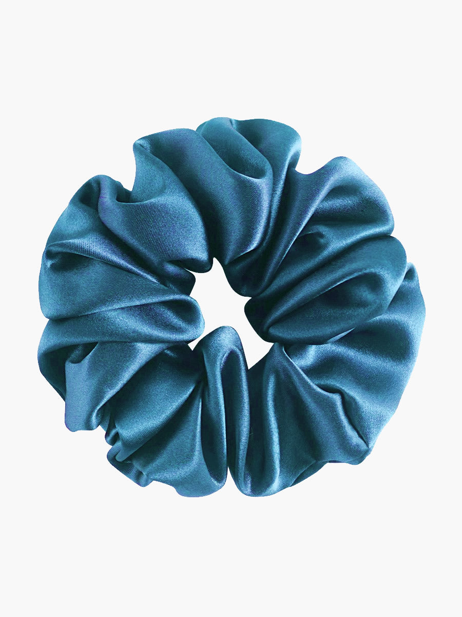 SilkSilky-AU 19Momme Pure Silk Scrunchie Teal 003