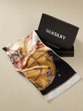 SilkSilky AU Pure Silk Scarf Black 001