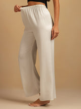 [White] SilkSilky-AU 19Momme Machine-Washable Silk Women's Sleep Shorts 004