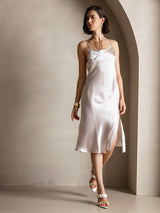 [Beige] SilkSilky-AU Sleeveless Dress 004