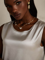 [Light Gray] SilkSilky-AU Sleeveless Round Neck Camisole 008