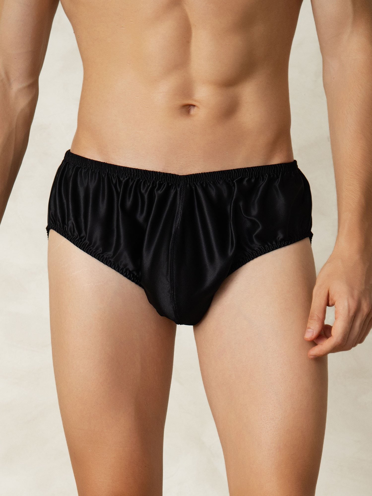 [Black] SilkSilky-AU Pure Silk Mens Underwear 001