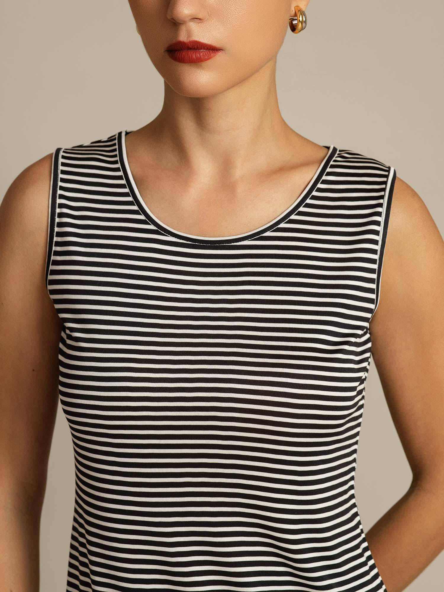 [WhiteStripe] SilkSilky-AU Pure Silk Round Neck Camisole 004