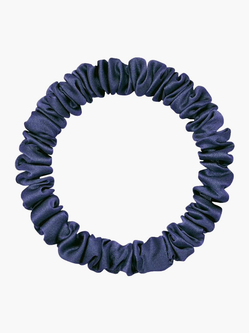 SilkSilky-AU 19Momme Pure Silk Scrunchie DarkBlue 004