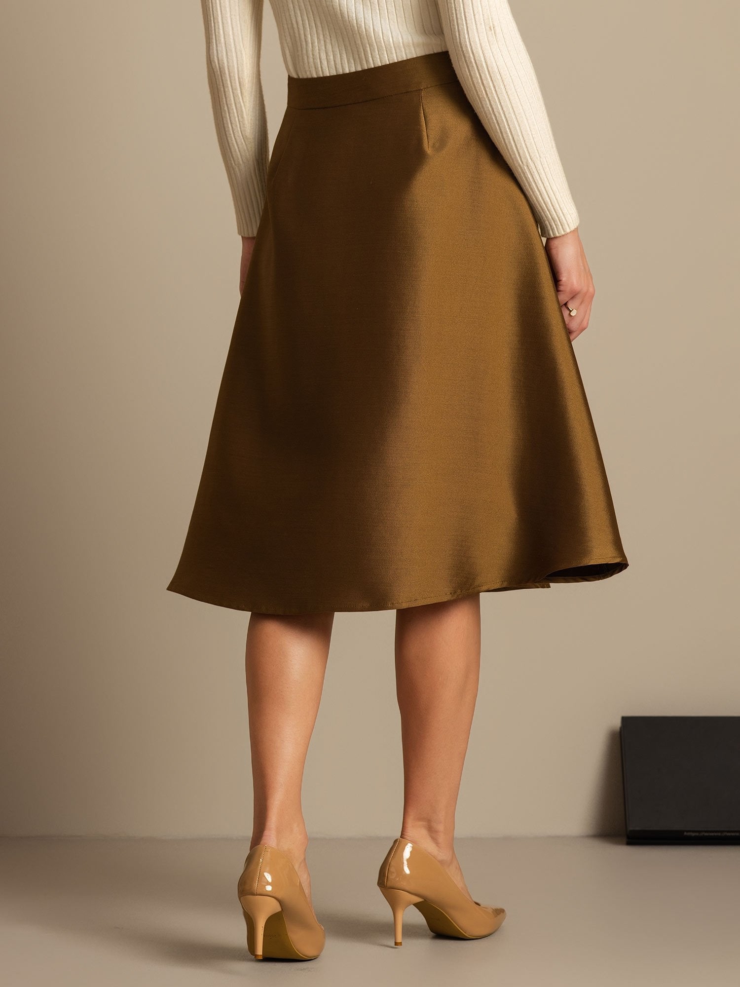 [Bronze] SilkSilky-AU 32Momme Wool Skirt 002