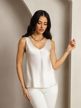 [Light Gray] SilkSilky-AU Sleeveless V Neck Camisole 006