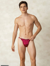 [Wine] SilkSilky-AU Pure Silk Men's Underwear 004