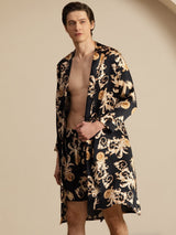 [Black Dragon] SilkSilky-AU Long Sleeve Men's Pyjamas 003