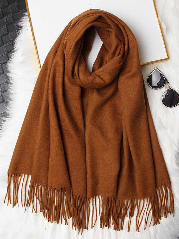 [Brown] SilkSilky-AU Wool Scarf 006