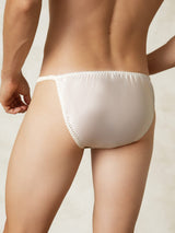 [White] SilkSilky-AU Pure Silk Men's Underwear 002