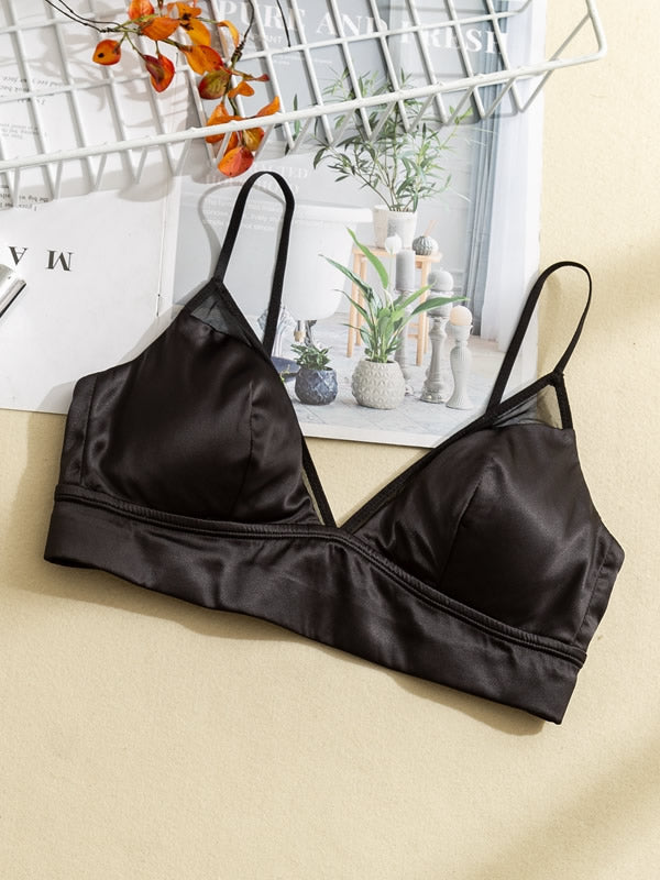 SilkSilky AU Silk Knitted Bra Black 005