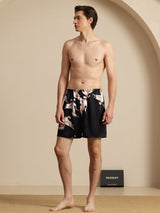 [Black] SilkSilky-AU 19Momme Mens Sleep Bottoms 006