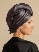 [Dark Gray] SilkSilky-AU Hair Towel Wrap 004