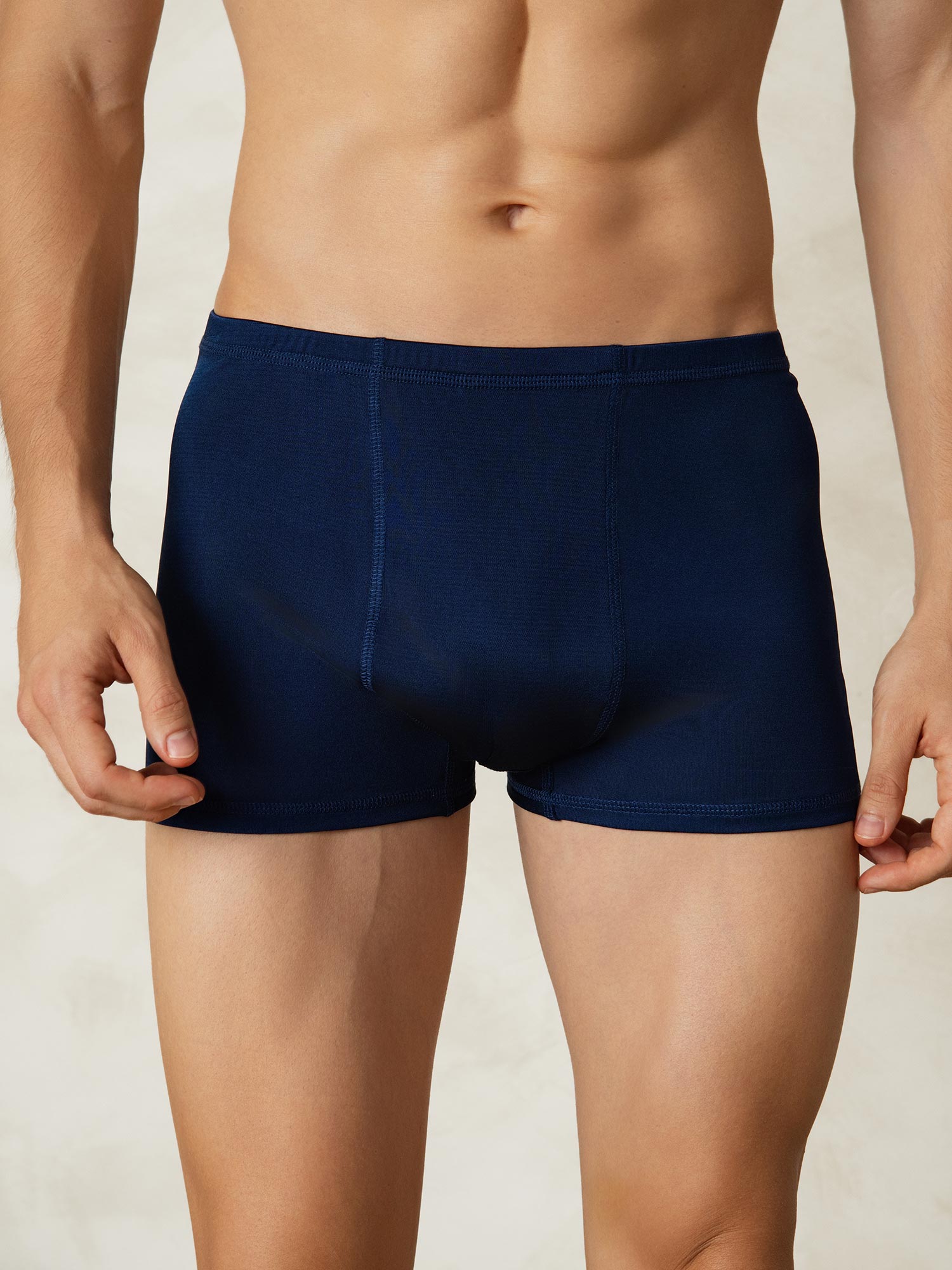 [Dark Blue] SilkSilky-AU Silk Knitted Mens Underwear 001
