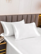 [White] SilkSilky-AU 19Momme Pure Silk Pillowcase 004