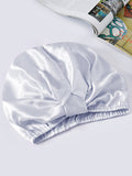 SilkSilky-AU Pure Silk Sleep Cap Silver 002