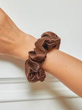 SilkSilky AU 19Momme Pure Silk Scrunchie Coffee 001