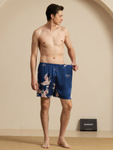 [Dark Blue] SilkSilky-AU 19Momme Mens Sleep Bottoms 007