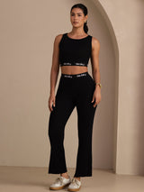 [Black] SilkSilky-AU Sleeveless Crew Neck Women's Outfit Sets 001