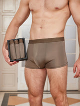 [Coffee] SilkSilky-AU 100% Silk Jersey Men's Underwear 001