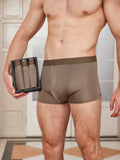 3Pcs Mens Mulberry Silk Knitted Boxer Briefs Underwear