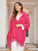 [Rose Red] SilkSilky-AU Wool Scarf 002