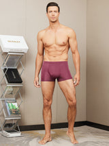[Wine] SilkSilky-AU 100% Silk Jersey Men's Underwear 005