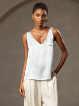 [Light Blue] SilkSilky-AU Sleeveless V Neck Camisole 001