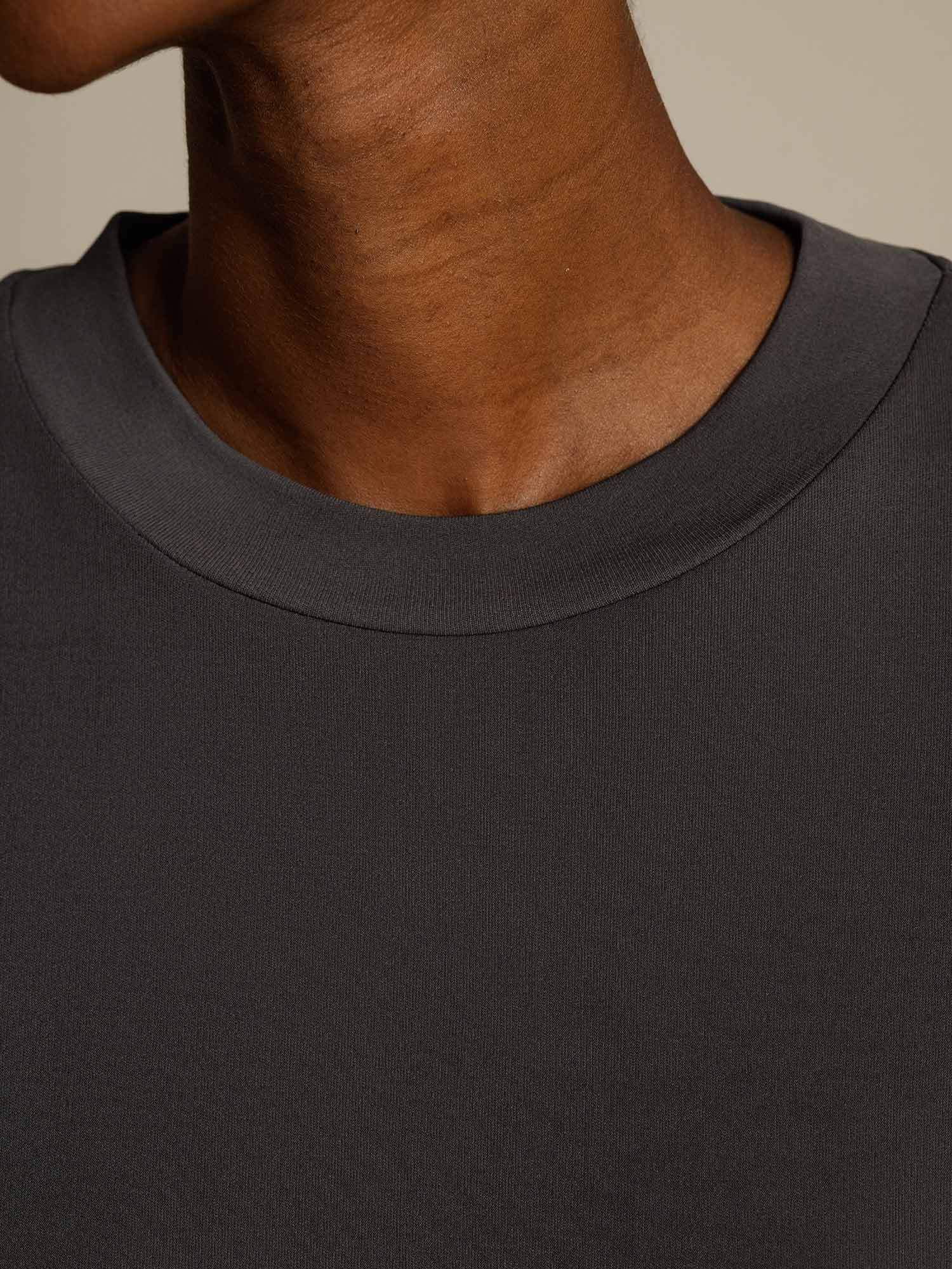 [Gray] SilkSilky-AU Pure Silk Round Neck Women's T-Shirt 004