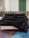 SilkSilky AU 25Momme Pure Silk Bedding Set Black 004