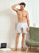 [Silver] SilkSilky-AU Men's Sleep Shorts 005