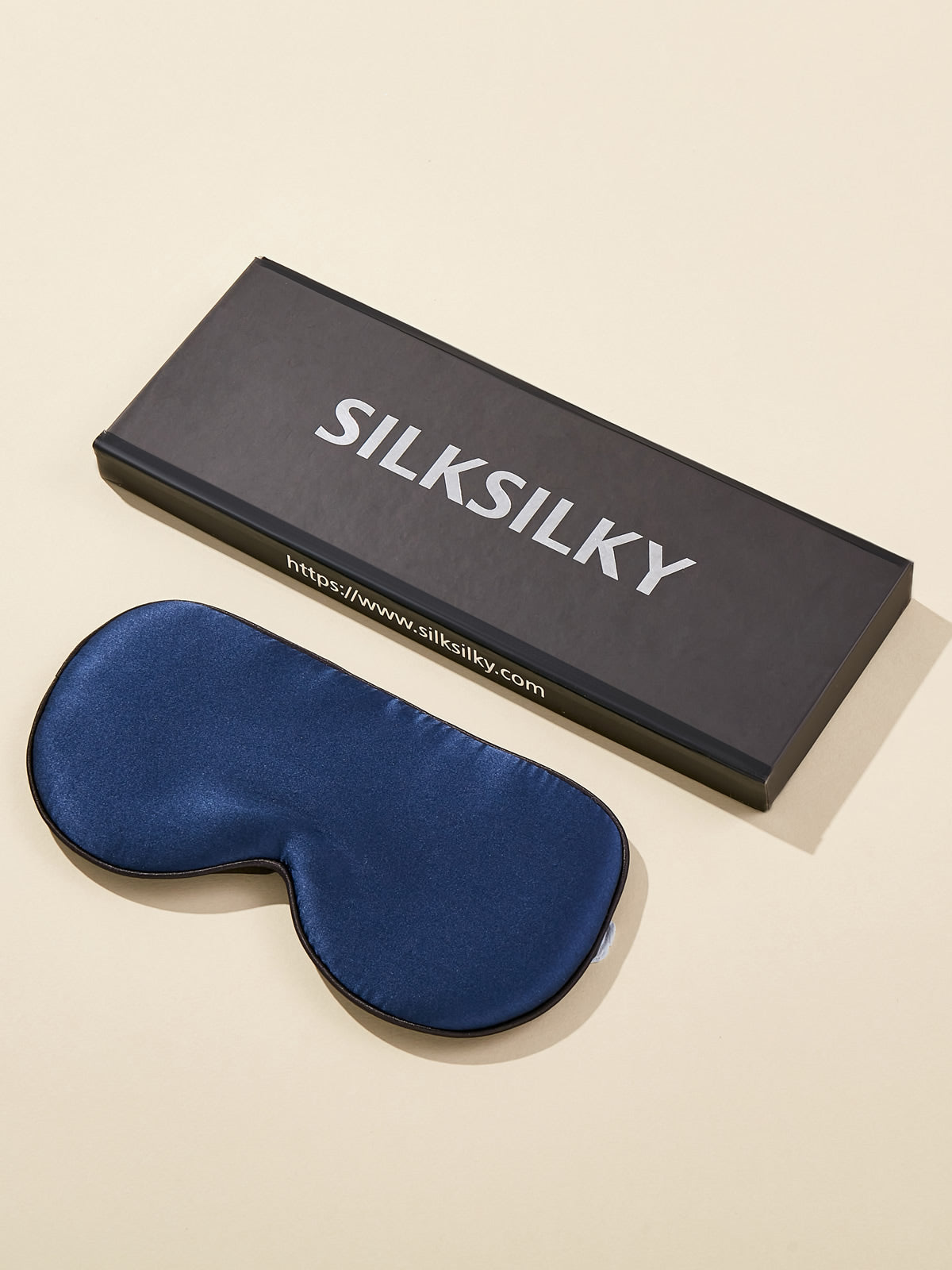 SilkSilky AU 19Momme Pure Silk Eye Mask DarkBlue 002