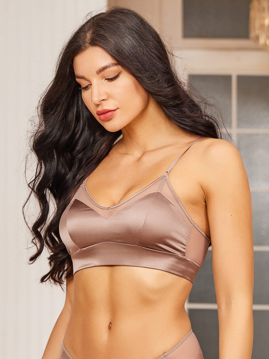 Knitted Silk Spaghetti Strap Bra (Panty not included)