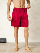 [Wine] SilkSilky-AU Men's Sleep Shorts 005