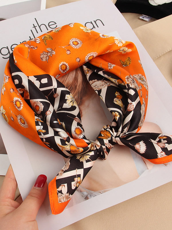 SilkSilky AU Pure Silk Scarf Orange 001