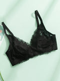 Concise Lace Wireless Silk Knitted Bra (Panty not included)