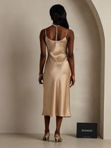 [Floral] SilkSilky-AU Pure Silk Sleeveless Round Neck Dress 008