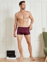 [Wine] SilkSilky-AU 100% Silk Jersey Men's Underwear 004